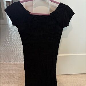 Feathers Black Mini Dress